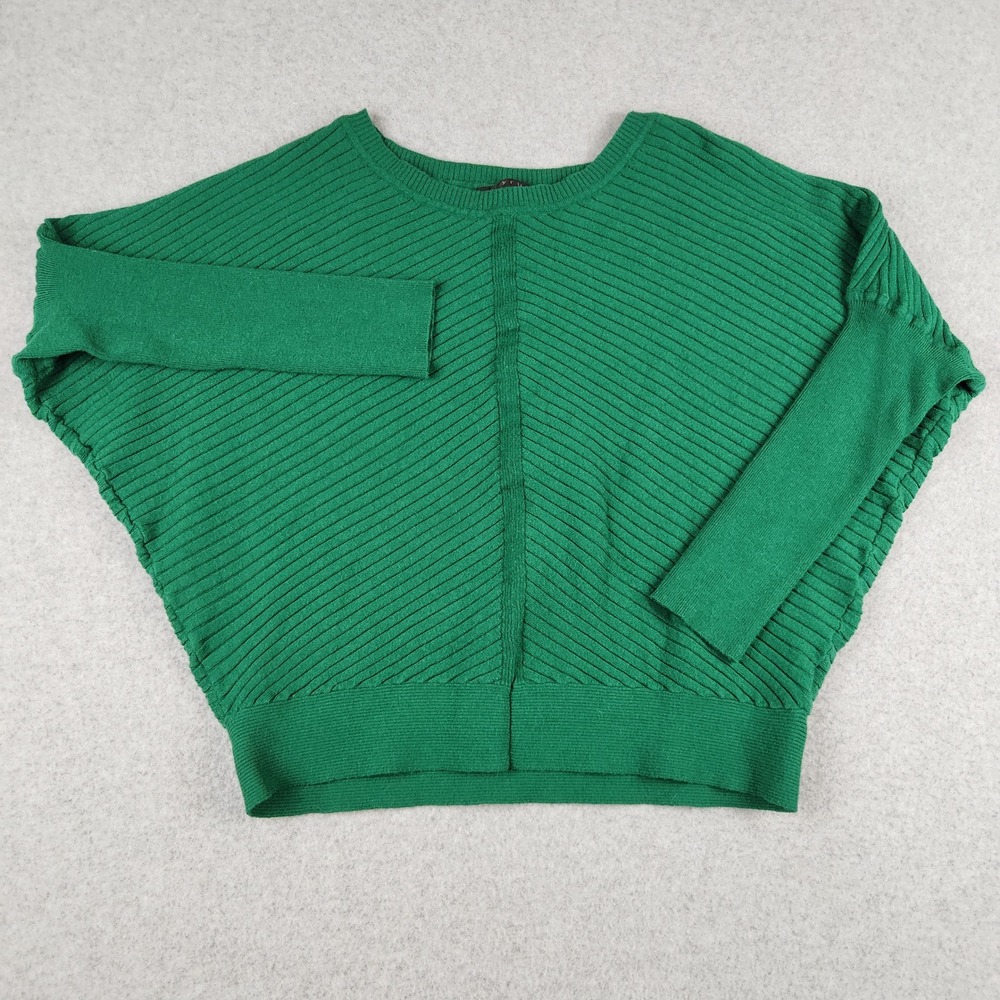 Cyrus Mens Green Ribbed Dolman Batwing Sleeve Sweater Small CD652134E